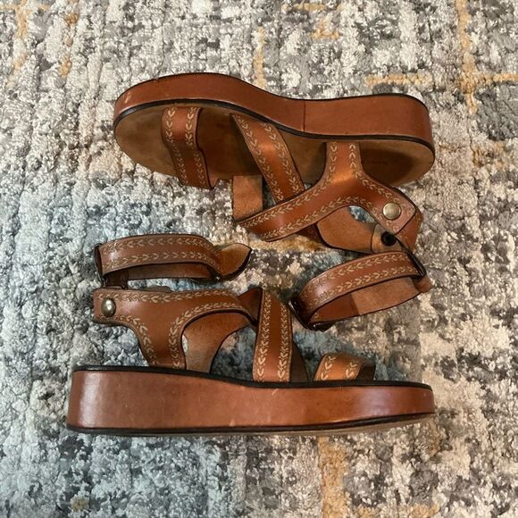 ISABEL MARANT NURIEE LEATHER SANDAL! GUC! SIZE 36/5.5 - Picture 1 of 12